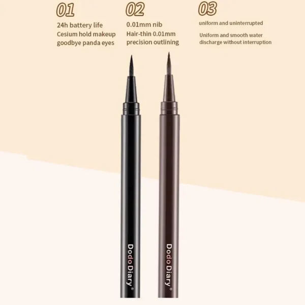 1//3PCS Waterproof Ultra-thin Liquid Eyeliner Quick Dry Smooth Eye Liner Makeup Long-lasting Non-fading Eyelash Pen Cosmetics - Image 4