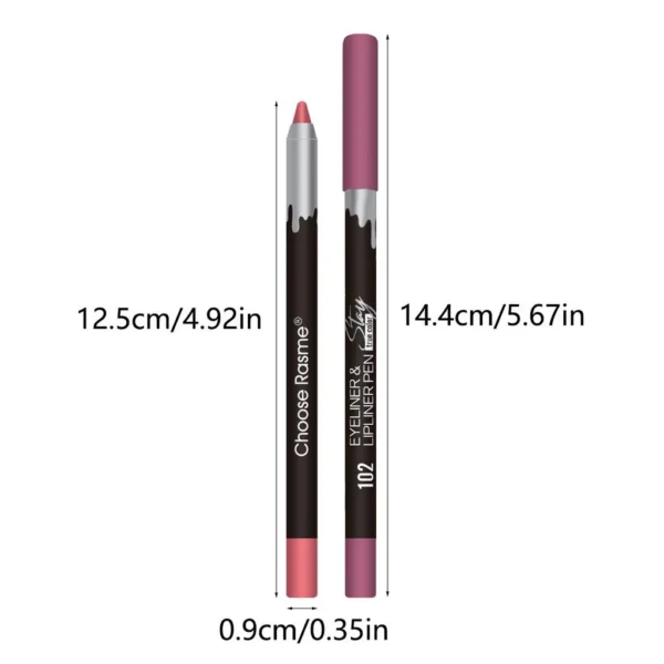 12pc Matte Lip Liners Set, 12 Assorted Colors, Gift Set, Long-Lasting - Image 6