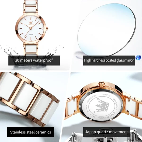 OLEVS Women's Wristwatch Luxury Brand Watch for Women Elegant Bracelet Waterproof Fashion Quartz Ladies Watches Reloj Para Mujer - Image 2