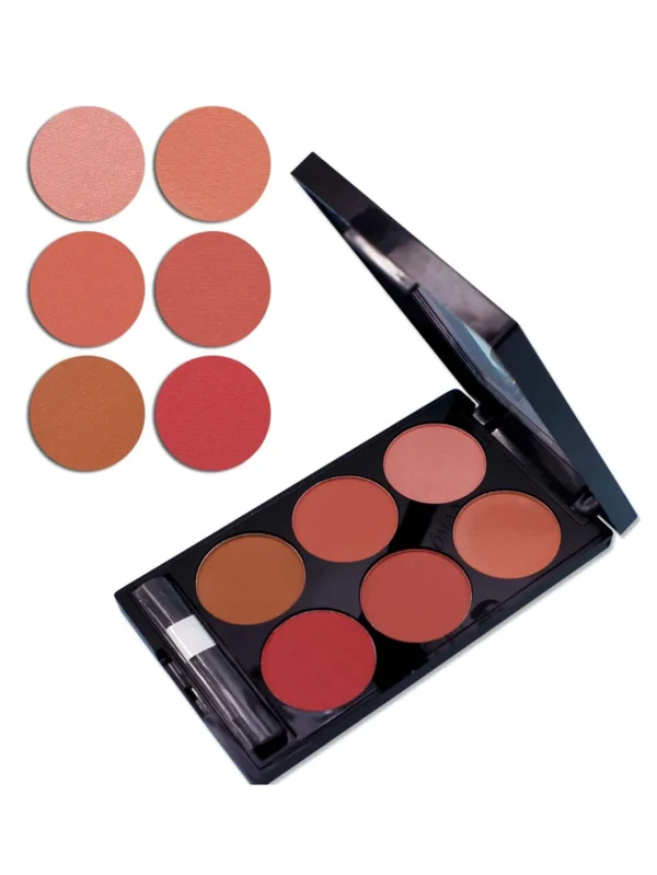 6-color blush and contouring all-in-one palette, pearlescent matte powder makeup palette - Image 4