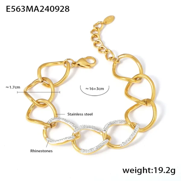 Trendy Chain Design Stainless Steel Bangle For Women Charm Bracelet Luxury Charm Jewelry Wedding Banquet Gift - Image 6