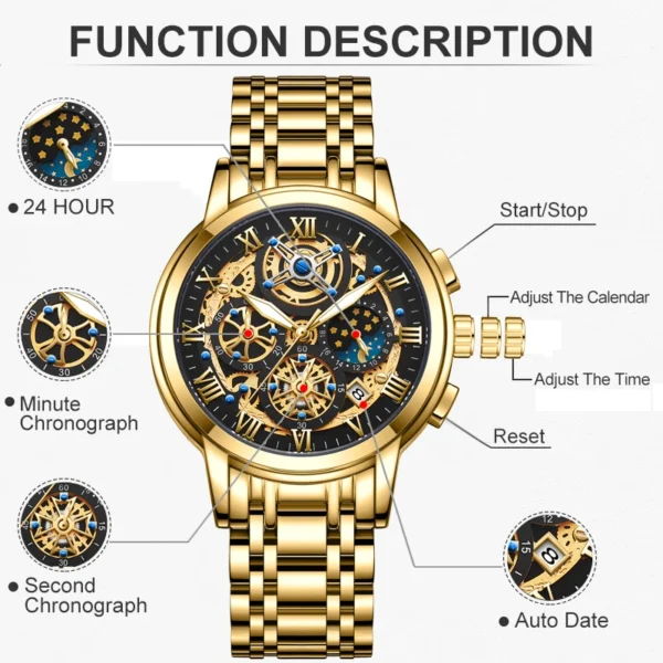 LIGE 2024 New Fashion Gold Women Watch Top Brand Luxury Waterproof Watches for Women Sport Quartz Chronograph Relogio Feminino - Image 4