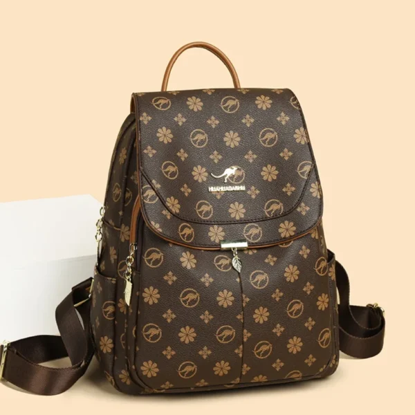 Ladies Backpack Designer High Quality Pu Leather Women Bag Luxury Printed Tassels School Bags Large Capacity A4 Backpacks Sac - Image 2