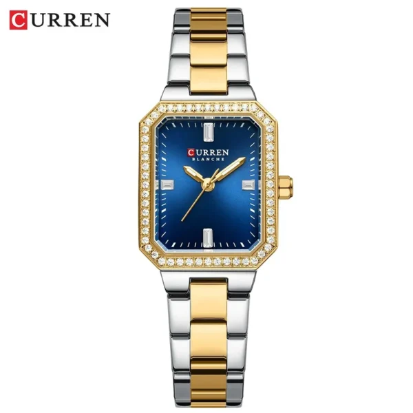 CURREN 9102 Casual Blue Quartz Ladies Girl Wristwatch Top Brand Original Watch For Women Luxury Waterproof Luminous Watches