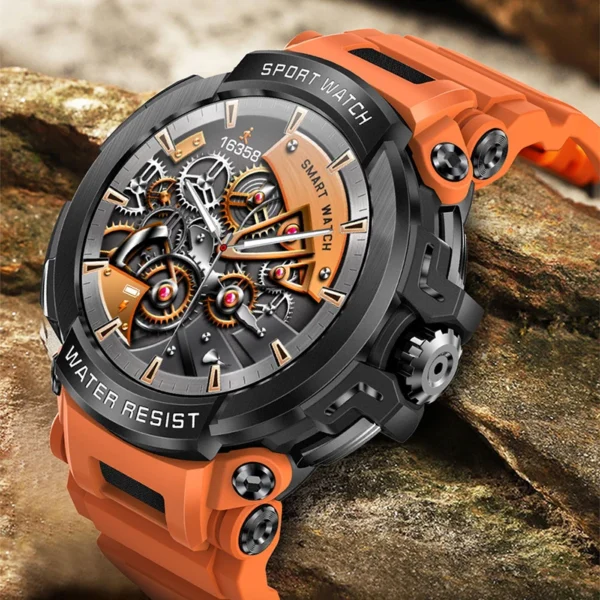 2025 New Men Smartwatch 1.5" HD Screen Military Watch Call IP68 Waterproof 100 Sport Modes Smart Watch with 600mAh Large Battery