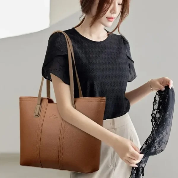 Genuine Brand 3 Layers Women Bags Designer HIgh Quality Soft Leather Large Women 2024 Shoulder Bag Messenger Handbag 2024 - Image 3