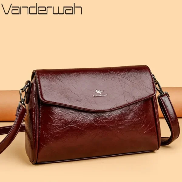 Luxury Shoulder Bags For Women Messenger Purse High Quality PU Leather Ladies Fashion Crossbody Bags Solid Color Commuting Sac