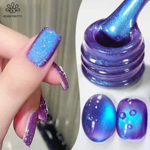 BORN PRETTY 10ml Blueberry Cat Magnetic Gel Nail Polish Summer Fruit Series Green Blue Purple Gel Polish Nails Art Supplies