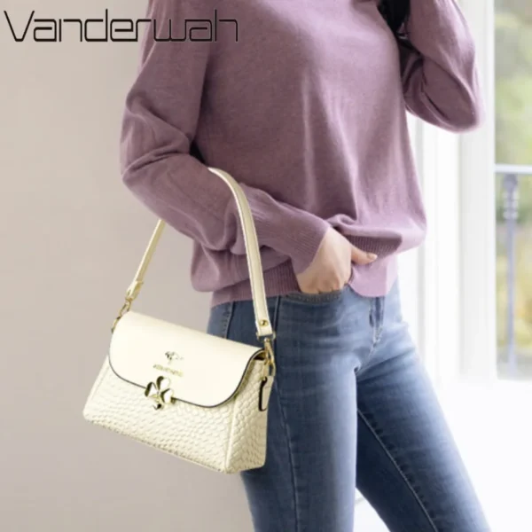 Luxury Handbags Women Bags Designer Crossbody Bags for Women 2025 High Quality Soft Knitting Leather bags Shoulder Bag Sac New - Image 2