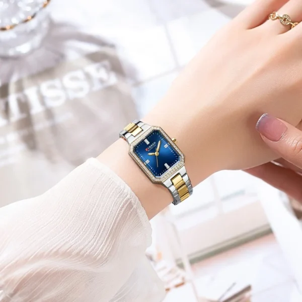 CURREN 9102 Casual Blue Quartz Ladies Girl Wristwatch Top Brand Original Watch For Women Luxury Waterproof Luminous Watches - Image 5