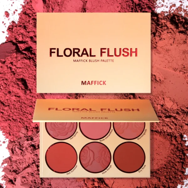 6 Colors Powder blush Orange Warm Autumn and Winter Rose petals Blush plate Makeup