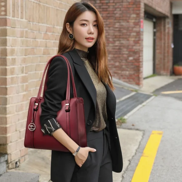 Genuine Brand High Quality Pu Leather Casual Tote Luxury Handbags Women Bags Designer Shoulder Top-handle Bags for Women Sac - Image 2
