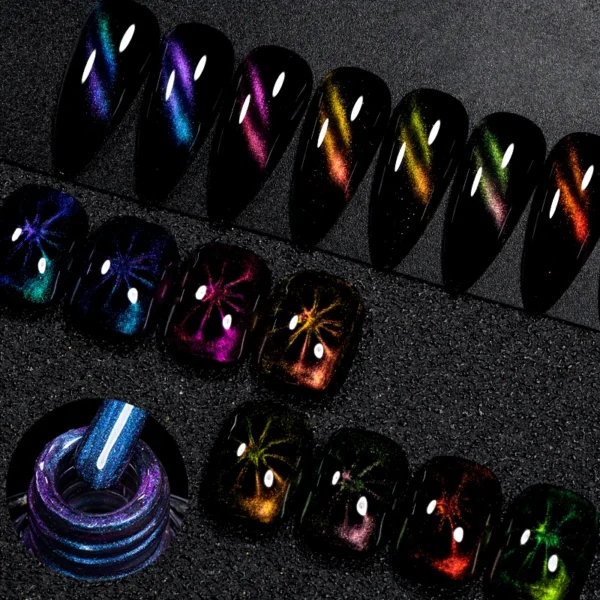 9D Cat Magnetic Nail Polish 8ml Blue Red Laser Nail Polish Quick Dry Nail Art Polish For Nails DIY Manicure No Need Lamp - Image 4