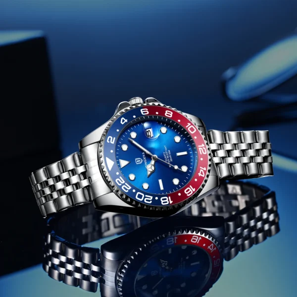 QINGXIYA Classic Mens Watch Ghost Series Stainless Steel Waterproof Calendar Clock Business Luxury Quartz Watch Reloj Hombre - Image 3