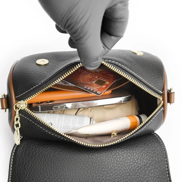 Stone Pu Leather Shoulder Hand Bag for Women Mom Purse Fashion Mother's Crossbody Bag Underarm Bag Small Square Satchel Handbag - Image 6