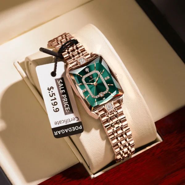 POEDAGAR Luxury Watch For Woman Waterproof Calendar High Quality Ladies Watch Stainless Steel Quartz Women's Watches Elegant+Box - Image 2