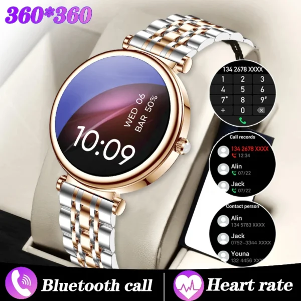 2024 New 1.27 inch Women Smart Watch Bluetooth Call waterproof Women's Watches Custom Watch Face Health Monitor Smart watches