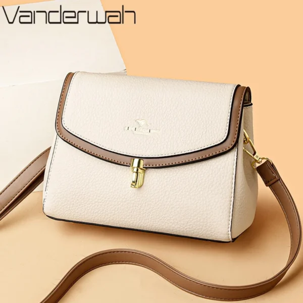 2 Strap Shoulder Bag for Women Mother Purse High Quality PU Leather Luxury Designer Ladies Crossbody Bag Casual Tote Sac A Main