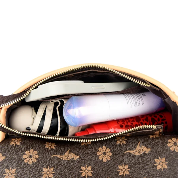 Women Quality Soft Leather Shoulder Bag Vintage Print Designer Crossbody Bag Ladies Handbags Small Purses Messenger Commuter Sac - Image 6