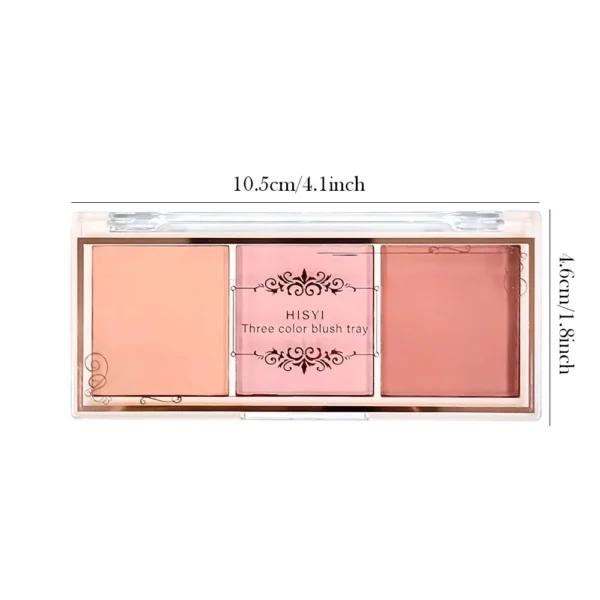HISYI three-color blush natural color rendering delicate non-flying powder matte rouge holding makeup clear vitality girl blush - Image 6