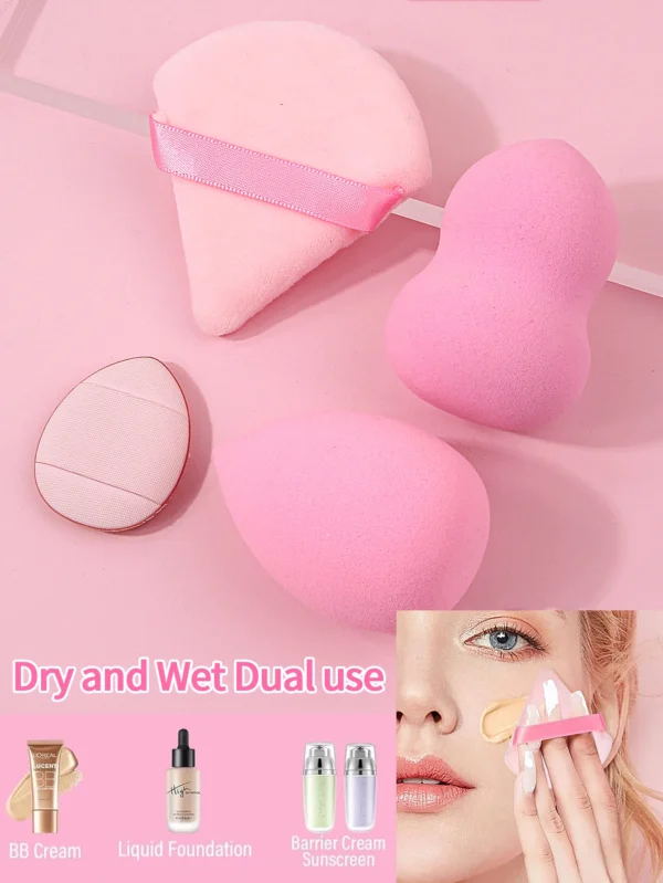 1-16Pcs Cosmetic Puff Makeup Sponge Beauty Egg Face Wash Brush Wash Face Headband Wristband Make Up Accessories - Image 4