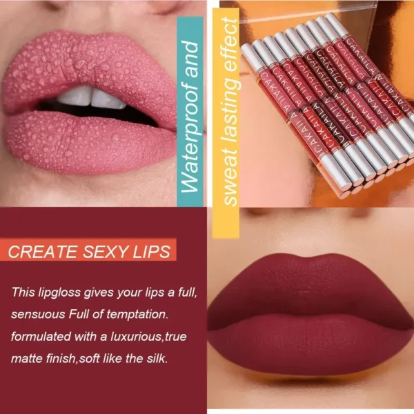 10/6 PCS Lipstick Set Matte Nude Liquid Lip Stain Makeup for women Non stick Cup Lip Gloss Waterproof Long lasting Cosmetics - Image 4