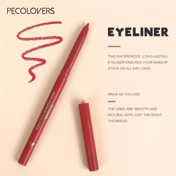White Waterproof Eyeliner Gel Pencil Green Brown Lying Silkworm Pen Soft High Pigment Matte Eyeliner Lasting Shiny Eye Makeup - Image 3