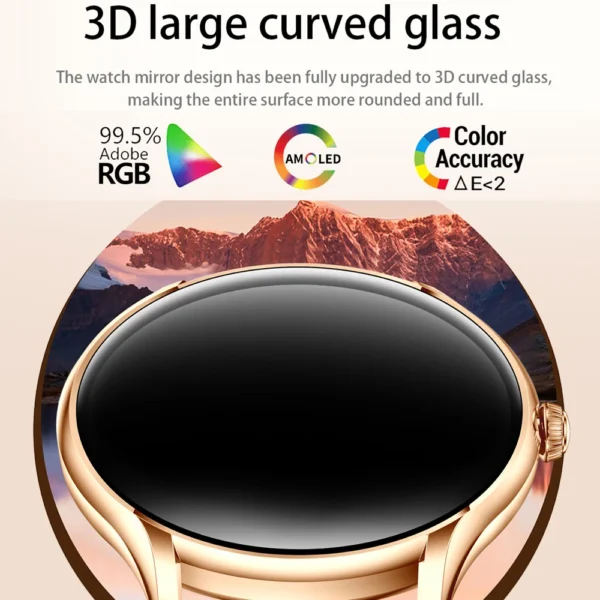 7.9mm Ultra-thin Smartwatch Women 1.43" AMOLED Screen Blue Tooth Call Smart Watches Heart Rate Health Sports Fitness Lady Music - Image 3