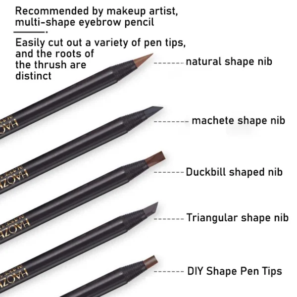 HAOZHUANG Waterproof Long Lasting Eyebrow Pencils with Soft Brush Eyebrows Makeup Tool Permanent Makeup Tattoo Accessories - Image 5