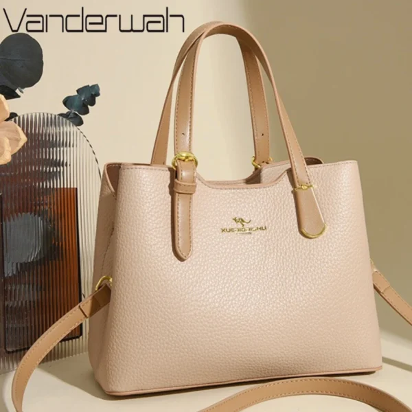 3 Layers Commuting Bags for Women High Quality Kangaroo Soft Pu Leather Ladies Shoulder Messenger Hand Bag Tote Crossbody Sac