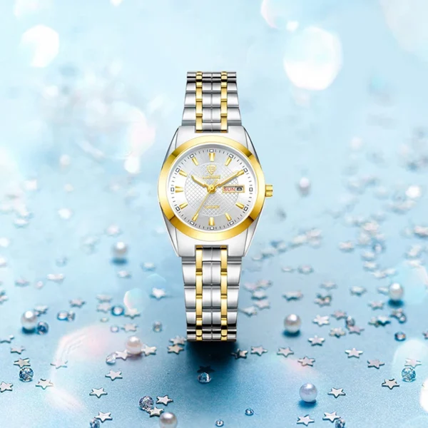 Luxury Ladies Fashion Watch Stainless Steel Time Date Waterproof Quartz Wristwatches Clock For Women Reloj Hombre - Image 2