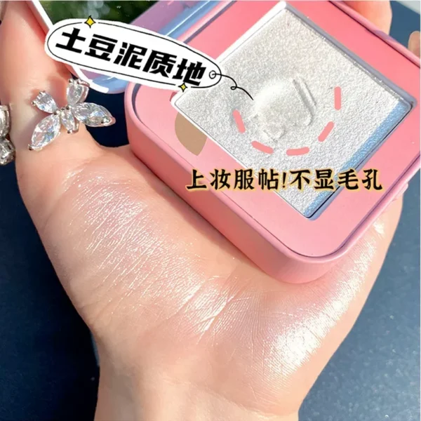 Peach Highlight Powder Diamond Glitter Pearlescent Face Contour 3D Brighten Mashed Potatoes Trimming Natural Color Korean Makeup - Image 5