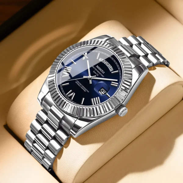 NIBOSI Mens Fashion Business Sports Quartz Watch 30M Waterproof Luxury Classic Calendar Creative Clock Mens Wristwatch Reloj