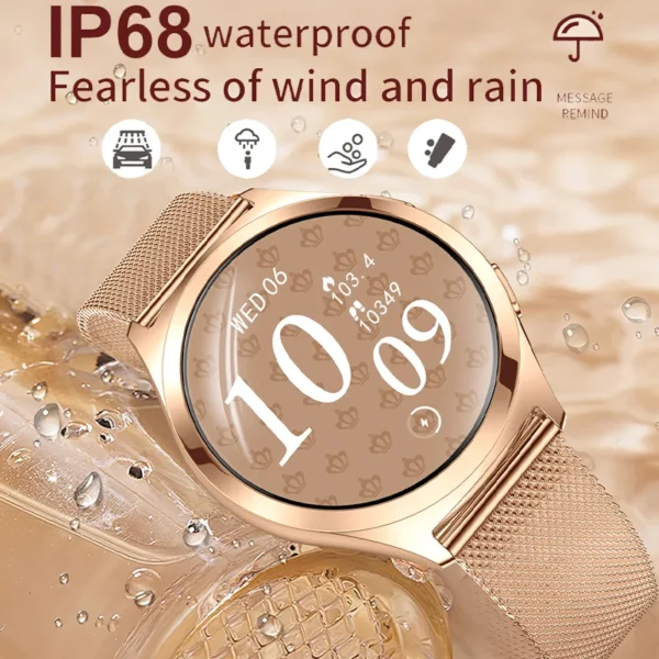 2025 Smart watch Ladies Full touch Screen Sports Fitness watch IP68 waterproof Bluetooth Call For Android iOS Smart watch Female - Image 6