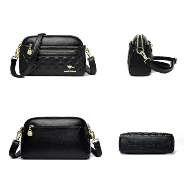 Women Soft Leather Shoulder Bag Simple Designer Solid Color Crossbody Bag Versatile Purses Messenger Commuter Shopper Sac A Main - Image 5