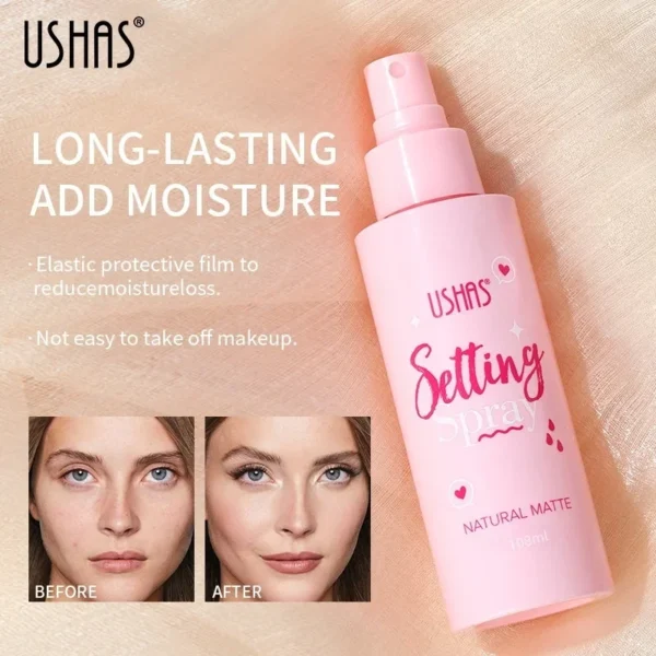 USHAS108ML Setting Spray Waterproof Sweatproof Long-Lasting Moisturizing Oil-Control & Hydrating Makeup Fixer