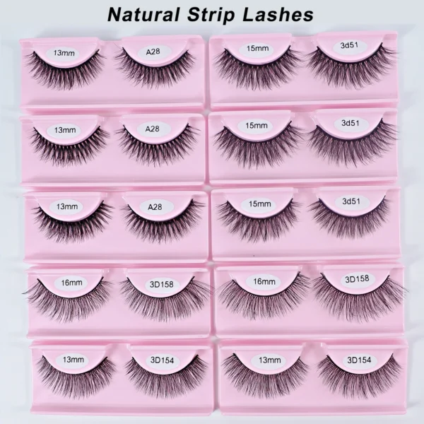 10/30/50/100 Pairs Wholesale False Eyelashes Ntural Look Faux Mink Lashes Fluffy Wispy Fake Lashes Suppliers - Image 5