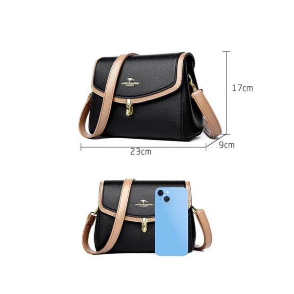2 Strap Shoulder Bag for Women Mother Purse High Quality PU Leather Luxury Designer Ladies Crossbody Bag Casual Tote Sac A Main - Image 5