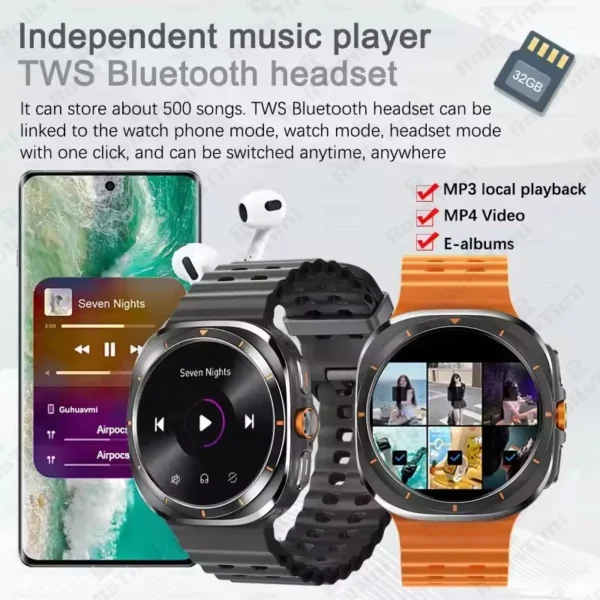 Smart Watch 7 Ultra 32GB memory video NFC 1.5Inch HD AMOLED Screen Smart watch Men Sport Fitness Tracker Smartwatch Women 2024 - Image 3