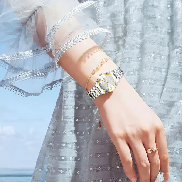 Luxury Ladies Fashion Watch Stainless Steel Time Date Waterproof Quartz Wristwatches Clock For Women Reloj Hombre - Image 3