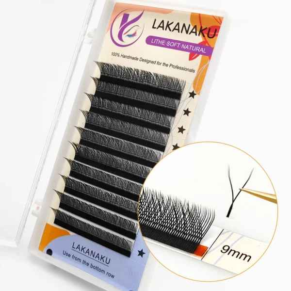 LAKANAKU Cilios YY Eyelashes Extensions 10Pcs/Set C D DD Brazilian 2D YY Lashes Natural Soft Premade Fans Faux Cilios - Image 4