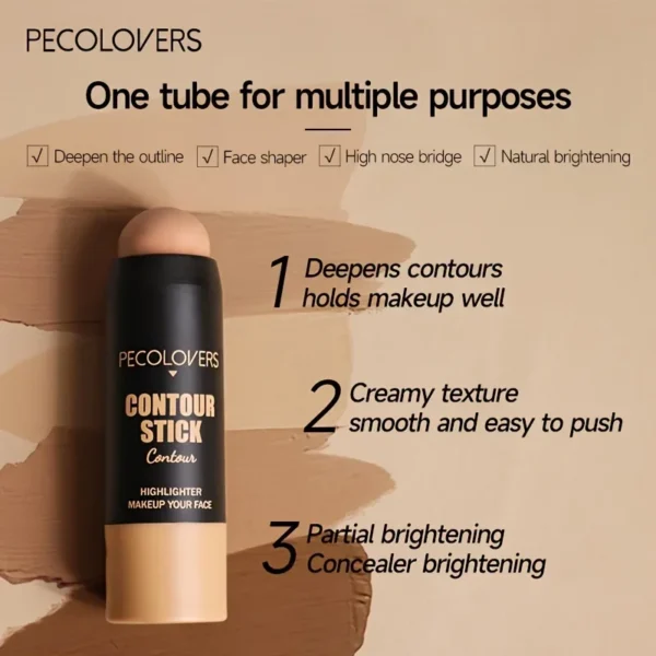Highlighting Bronzer Stick Face Brightening Blusher Rouge Concealer Pen Long Lasting Corrector Nose Shadow Contouring Cosmetics - Image 2