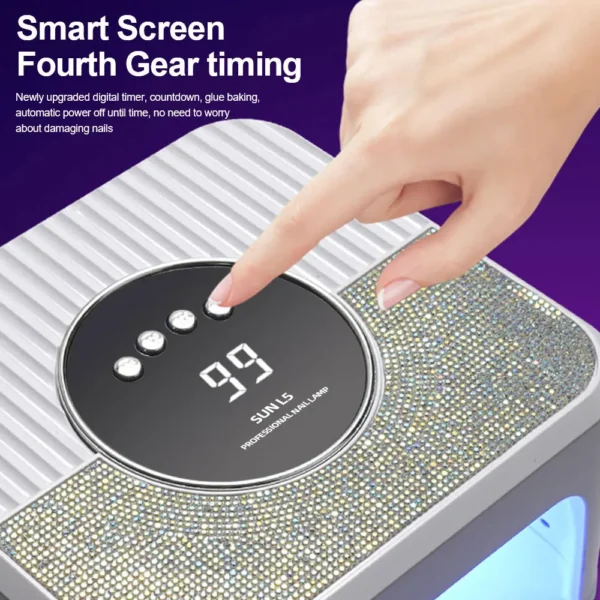 45LED UV Nail Lamp High Power Nail Dryer with LCD Smart Screen Gel Curing Drying Lamp Removable Base Pedicure Tool for Home - Image 3