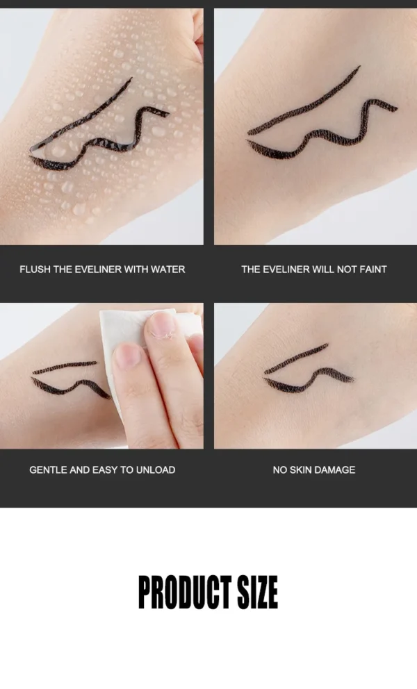 2 In1 Stamp Liquid Eyeliner Pencil Water Proof Fast Dry Double-ended Black Seal Eye Liner Pen Make Up for Women Cosmetics - Image 6