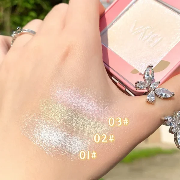 Peach Highlight Powder Diamond Glitter Pearlescent Face Contour 3D Brighten Mashed Potatoes Trimming Natural Color Korean Makeup - Image 3