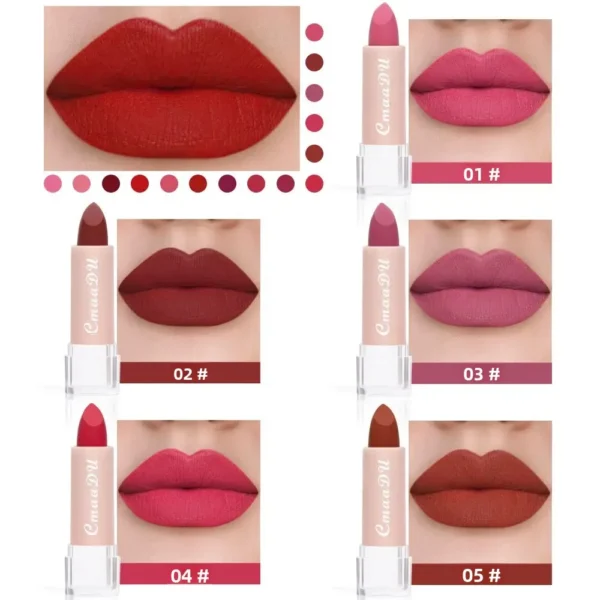 15Color Velvet Matte Lipstick Long Lasting Waterproof Non-Stick Sexy Women's Lip Makeup Lip Gross Tint for Perfect Lips - Image 2