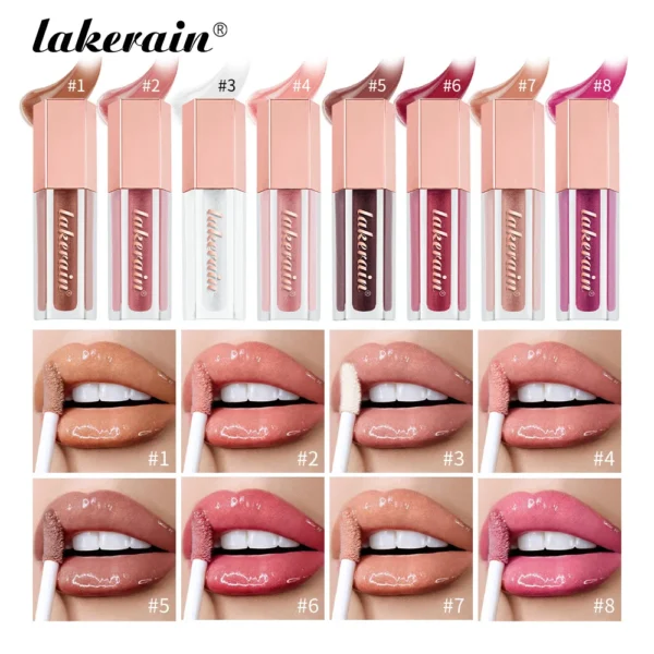 8 Colors Moisturizes Lip Gloss Long-lasting Waterproof Plumping Lip Glaze Non-stick Cup Smooth Lip Oil Lipstick Makeup Cosmetic. - Image 5