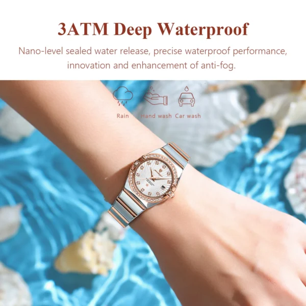 POEDAGAR Luxury Woman Wristwatch Waterproof Luminous Date Stainless Steel Watch For Ladies High Quality Quartz Women Watches+box - Image 2