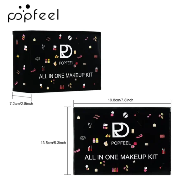 POPFEEL All In One Makeup Kit, Gift for Girls Teen Women include Eyeshadow Foundation Lipgloss Lipstick Primer - Image 2