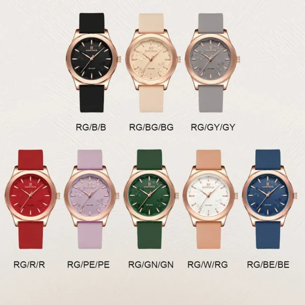 NAVIFORCE NF5051 Women Watch Silicone Quartz Wrist watches for Women Sport Clock Girls Gift Ladies Watches - Image 6
